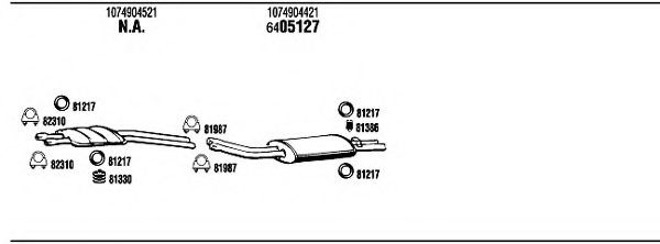 FONOS MB52604B Exhaust System